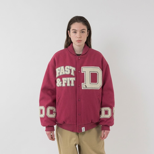 Chaqueta Varsity de Mujer con Mangas de Cuero, a la Moda en 2026, Resistente al Viento, al Precio Más Bajo - Product Image 3