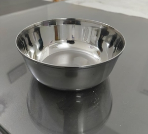 Commercial Grade Polished Stainless Steel <b>Bowls</b> <b>Microwave</b> Safe Colored Glaze for Restaurant Kitchen Hotel Catering Bulk Food - Product Image 3