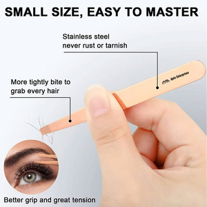 Herramientas de Belleza de Precisión, Ecológicas, Reutilizables, para Uso en Salón, Caja Profesional, Juego de Pinzas para Cejas de Acero Inoxidable Alemán - Product Image 6