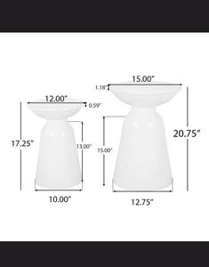 Mesa de Centro Redonda Moderna de 12-15 Pulgadas, Mueble Decorativo para Sala de Estar, Mesa Auxiliar Contemporánea - Product Image 4