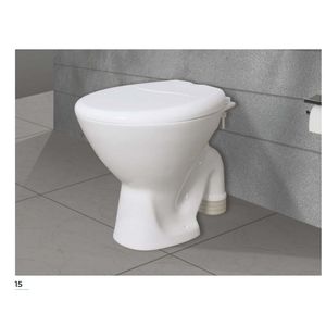 Inodoro suspendido de lujo moderno en forma de S, 465x365x410mm, cerámica sanitaria, para uso comercial en baños. - Product Image 5