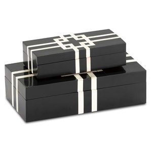 Caja de Madera con Incrustaciones de Resina de Alta Calidad con Patrones en Negro y Color, Organizador de Joyas para Mujeres y Niñas, Craftera Exports - Product Image 5