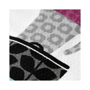 Waffle Weaved Tea Cups Embroidered Design Water Drying Microfiber <b>Window</b> Ultra Durable for Kitchen Counter Top 40*40cm Towels - Product Image 5