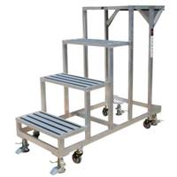 Échelle à marches en aluminium avec marches dentelées, plateforme de travail, échelle à marches soudées