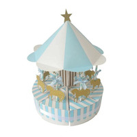 Lot de boîtes à gâteaux de mariage européennes, boîtes à bonbons créatives, design féerique, magnifique carrousel, écologiques et jetables