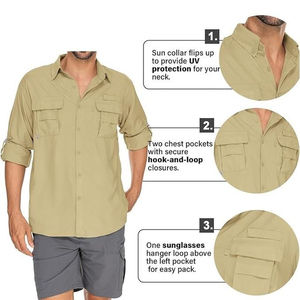 Camisa de Pesca para Hombre de Secado Rápido UPF 50+, Ligera, Transpirable, con Botones, Protección Solar, Ropa de Alto Rendimiento - Product Image 2