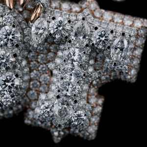 Colgante de águila de moissanita personalizado con letras EBT, dije de pájaro con incrustaciones de plata de ley pura, joyería elegante estilo hip hop - Product Image 2