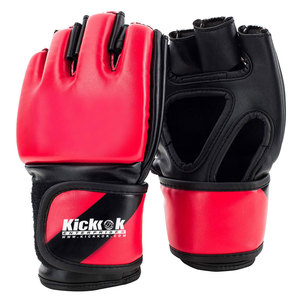 Guantes de MMA de Cuero de Alto Rendimiento con Acolchado Adicional, Cierre de Gancho y Bucle, Soporte Seguro para la Muñeca, para Entrenamiento en el Gimnasio - Product Image 1