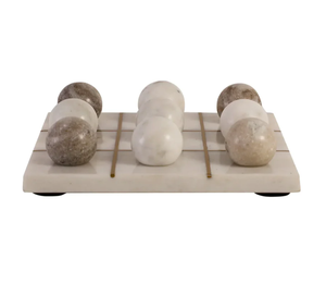 Premium <b>Marble</b> Tic Tac Toe Board Set Handcrafted Stone Noughts and Crosses <b>Game</b> Modern Coffee Table Decor Office Desktop Gift - Product Image 6
