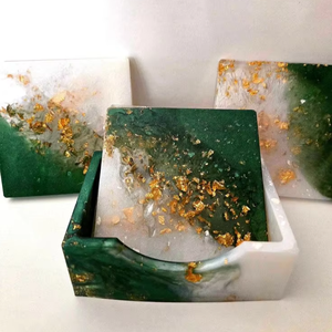 Posavasos de Resina de Diseño Único y Alta Calidad, Posavasos para Té Hechos a Mano, de Lujo, Ecológicos, Grosor Personalizado, India - Product Image 1