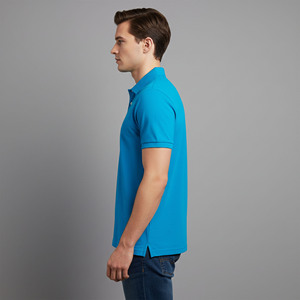 เสื้อผู้ชายคุณภาพสูง ผ้าฝ้ายถัก 100% สีพื้น พร้อมสกรีนโลโก้แบบ DTF แห้งเร็ว ระบายอากาศได้ดี แขนสั้น - Product Image 5