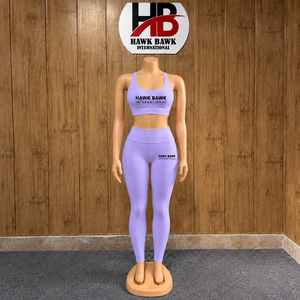 Women Two Piece <b>Racerback</b> Sports Yoga Set Matching <b>Bra</b> Full Length Leggings 2 Piece Fitted Activewear Seamless Top Yoga Set - Product Image 1