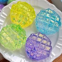 Jouet Squishy Créatif en Forme de Gaufre Scintillante de 8 cm, Simulation de Gâteau, Alimentaire, Doux, Anti-Stress, à Presser, Cadeau pour Enfants et Adultes