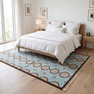 Vintage Geometric Area Rug <b>Soft</b> <b>Floor</b> <b>Mat</b> Decorative Carpet for Living Room Bedroom Home Decor - Product Image 3