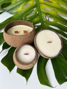 Velas de 300 g / Precio al por mayor de velas de cáscara de coco con aroma repelente de insectos y cera de coco de un proveedor vietnamita confiable - Product Image 2