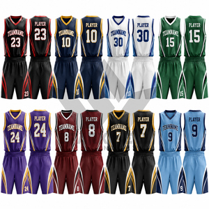 Ensemble de maillots de basket-ball sublimés personnalisés, nom de l'équipe 24, noir et violet, col en V, sans manches, vêtements de sport respirants pour adultes - Product Image 3