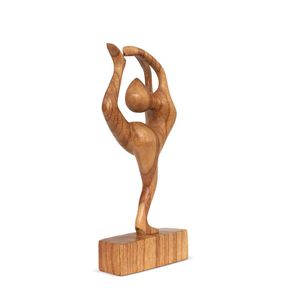 Figurine minimaliste en bois de pose de yoga pour la décoration zen, l'aménagement d'étagères et la décoration paisible de la maison - Product Image 4