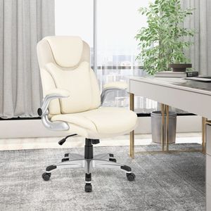 Sedia da Ufficio Ergonomica Direzionale con Braccioli Ribaltabili, Funzione Dondolo e Massaggio - Sedia da Scrivania in Pelle PU per Casa e Ufficio - Product Image 2
