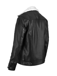 <b>Mens</b> Everton Black <b>Shearling</b> Leather <b>Jacket</b> - Product Image 2