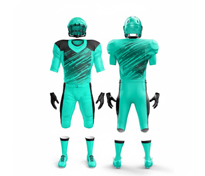 Uniforme de football américain personnalisé sublimé respirant |   Ensemble de football avec maillot et pantalon |   Vêtements de sport en polyester respirant - Product Image 5