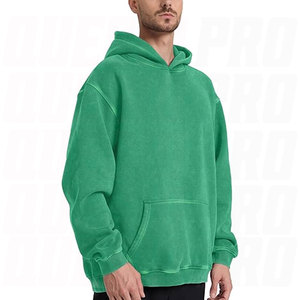 Mens Vintage Acid Wash Hoodie Oversized Fit Heavyweight Pullover Sweatshirt Couples Wear Winter Heavyweight Cotton Hoodies - Product Image 2