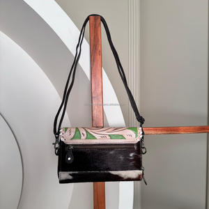 Nuevo bolso de mano personalizado hecho a mano con pelo Real en cuero de vaca, bolso de mano, vaquera, mujeres occidentales, Mini bolsos espaciosos - Product Image 5