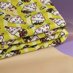 阿里巴巴黄金供应商定制数码纺织品设计棉质针织莱卡欧科男士面料数码婴儿印花款式