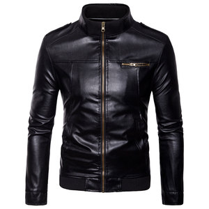 Chaqueta de Cuero Personalizada para Hombre, Cuero Genuino Premium, Estilo Motero, con Logotipo Impreso, Resistente al Viento, Moda Urbana Casual - Product Image 5