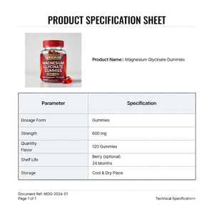 Gummies de glycinate de magnésium en gros, complément alimentaire pour adultes, production certifiée GMP - Product Image 3