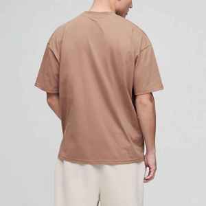 New Arrived 2026 100% Cotton 180g Heavy Weight Solid Luxury Men's Hip Hop Style T-Shirts Custom DTG Printed Logo Breathable - Product Image 3