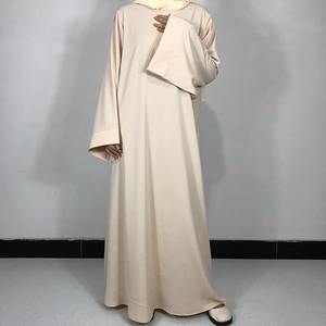 Abaya américaine basique personnalisée avec ceinture offerte, robe modeste simple de haute qualité pour femmes musulmanes, vêtements islamiques pour l'Aïd et le Ramadan - Product Image 5