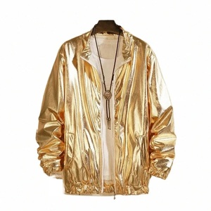 Customizable reflective Women’s <b>Jacket</b> | Metallic Lightweight <b>Zip</b>-<b>Up</b> <b>Jacket</b> | Wholesale & OEM Options Available - Product Image 3