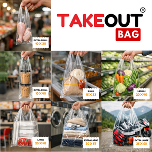 Wholesale LDPE Takeout Plastic <b>Bags</b> Food Grade Transparent Reusable <b>Bags</b> Extra Large 30x57cm made in Indonesia - Product Image 5