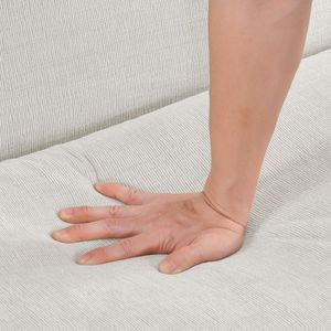 Divano Moderno a Due Posti in Ciniglia Beige per Soggiorno, con Molle Insacchettate e Gambe in Legno Massello - Product Image 6
