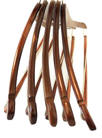 Ensemble de cintres en bois écologiques pour chemises, saris et organisation de la garde-robe, cintres en bois robustes, artisanat en bois
