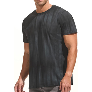 Men's Tie-Dye T-<b>Shirt</b> Short Sleeve O-Neck Regular Fit 100% Cotton Jersey Knitted Casual Breathable Solid Color Design - Product Image 3