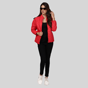 Chaqueta Bomber de Lana para Mujer, Elegante, con Capucha Estampada, Forro de Lana, Secado Rápido, para Invierno - Product Image 1