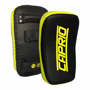 Juego de Protectores de Piernas de Piel Sintética PU Amarillo y Gris Personalizados para Muay Thai, MMA, Taekwondo, Artes Marciales, Venta al Por Mayor OEM - Product Image 1