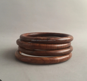 Prix usine Bracelet en bois Bracelet en bois moderne pour femmes Bijoux de mode en bois de hêtre poli léger fabriqués en Inde - Product Image 3