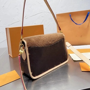 High Quality <b>Waterproof</b> Sport New Design Women's Winter Luxury Faux Fur Handbag Fluffy <b>Drawstring</b> Closure Customizable Size - Product Image 1