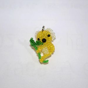 Sloth Crystal Beaded Finish Huggie Fresh and <b>Sweet</b> Beaded Hand-woven Finished Product Cartoon Car Pendant Hanging - Product Image 2
