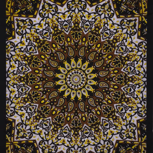 Petite tapisserie en coton imprimée motif éléphant, étoile ethnique et mandala, décoration murale pour la maison, par Indian Consigners - Product Image 1