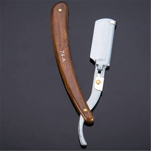 IKZARSA Navaja de Afeitar Recta con Mango de Madera y Hoja de Acero Inoxidable para Afeitar Cara y Cuerpo, Uso en Barbería, Modelo I-BWR-01 - Product Image 3