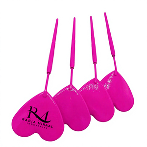 Produit phare : Miroir rose foncé avec revêtement poudré, en forme de cœur, pour extensions de cils et poignée diamantée - Product Image 5