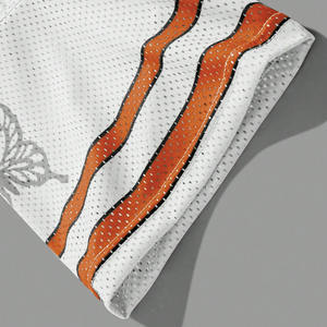 Camiseta de Fútbol Americano Transpirable para Mujer, Estilo Oversize, Malla, Estampado de Mariposas, Ropa Deportiva Personalizada, Servicio OEM - Product Image 4