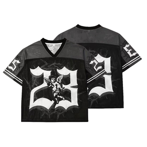 T-shirt en maille boxy personnalisé OEM pour homme, style streetwear, fournisseur de vêtements à marque privée Pakistan, T-shirt de sport en maille - Product Image 3