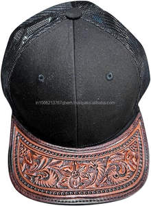 หมวกคนขับรถบรรทุกสำหรับผู้ชายและผู้หญิงหมวกหนังแท้ - Product Image 3