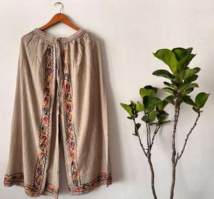 Elegant 100% Cotton <b>Pyjama</b> Set <b>for</b> Women Casual Breathable Rayon Crepe Palazzo Pants Soft Woven Sleepwear <b>for</b> Home Use Spring - Product Image 6