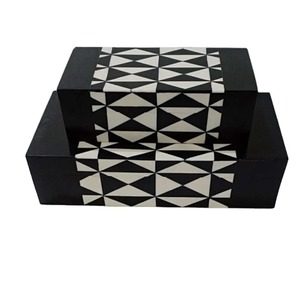 Joyero personalizado de artesanía india, caja de madera con incrustaciones de hueso de nácar en acrílico y resina para regalar - Product Image 3