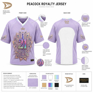 เสื้อเจอร์ซีย์ตาข่าย Y2K สั่งทำขายส่งสำหรับผู้ชาย ทรงโอเวอร์ไซส์ สไตล์เรโทร ลายกราฟิกนกยูง 21 ตัว ระบายอากาศได้ดี แขนสั้น พิมพ์ลาย ชุดกีฬา - Product Image 6